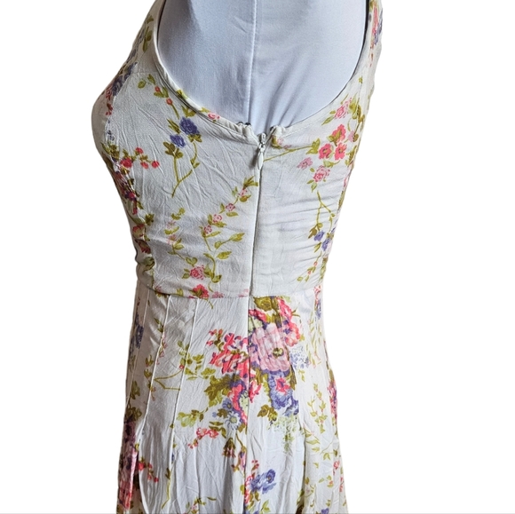 Lauren Conrad LC Floral Print Maxi Long Dress Size 4 Keyhole Back Fairy Feminine - Picture 7 of 16